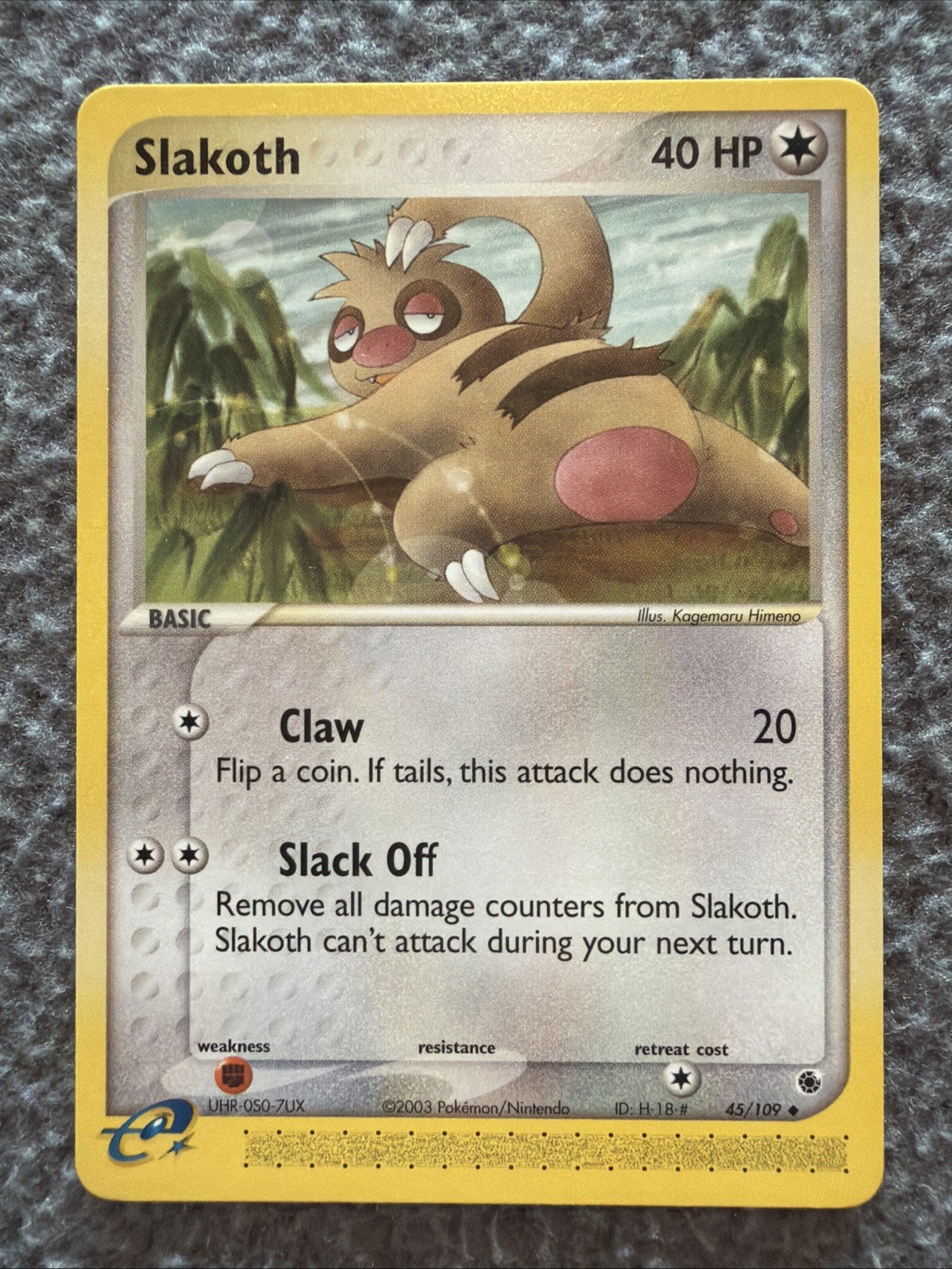 SLAKOTH 2003 Pokemon Ruby & Sapphire EX- Series NM UNCOMMON 45/109 POKÈMON