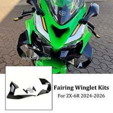 For Kawasaki ZX6R Front Spoiler Wing Winglet Fairing Aerodynamic 2024-2026 2025