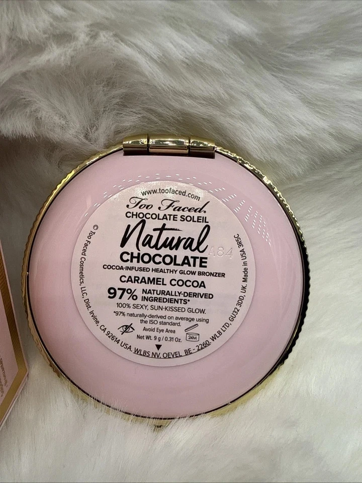 Too Faced Chocolate Soleil Natural Bronzer In Caramel Cocoa Glow Bronzer 9g NIB - Image 3 of 4