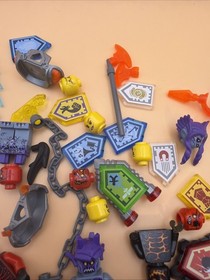 Lego NEXO KNIGHTS Parts and Figs Lot Shields, Fig parts Stone Stomper Harpy Head