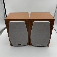 RCA Wooden Shelf Speakers x2 Model# RS 2001