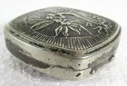 DATED 1917 SILVER PLATE "WINGED FAIRIES KISSING"  Djer-Kiss, GOOD+ CONDITION — photo 3