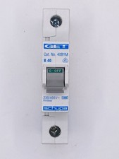 GET Schupa 40B1M B40 40A Type B 6kA MCB Circuit Breaker 1 Pole 230/400V