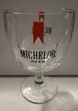 1970’s Michelob Beer Thumb Print Dimple Goblet Stem Mug Limited Edition & Nice!