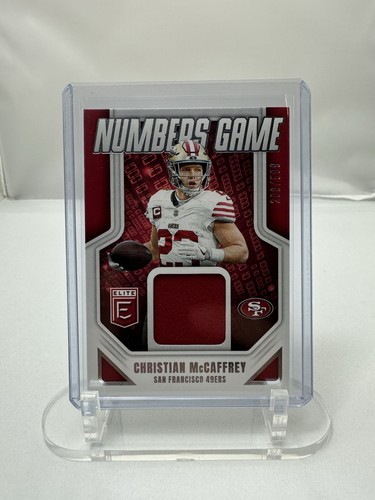 2025 Donruss Elite Christian Mccaffrey Numbers Game Patch /599