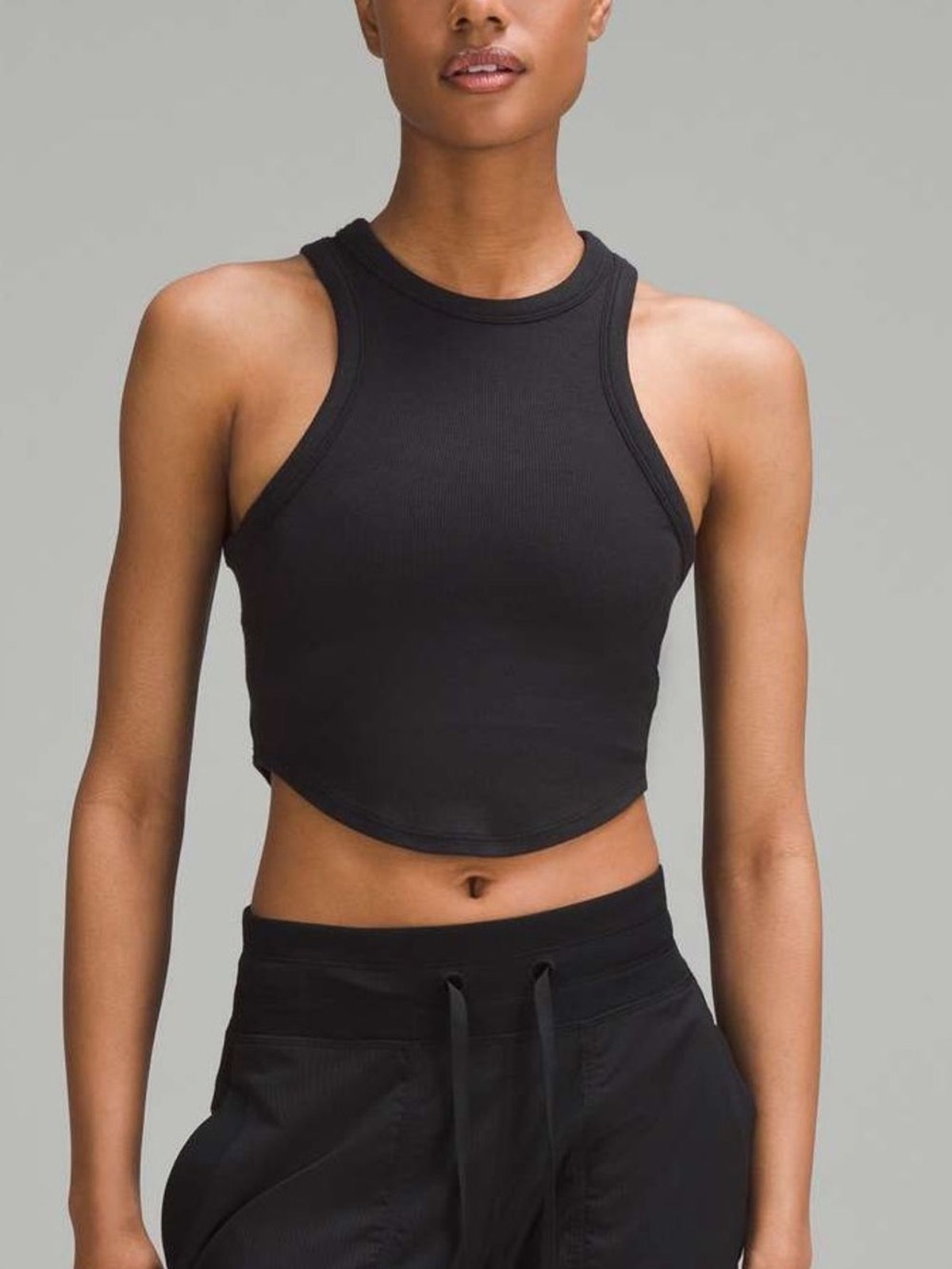 Lululemon Hold Tight Cropped Tank Top Black Size 2