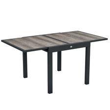 Outsunny Extendable Outdoor Dining Table Aluminium Rectangle Patio Table Grey