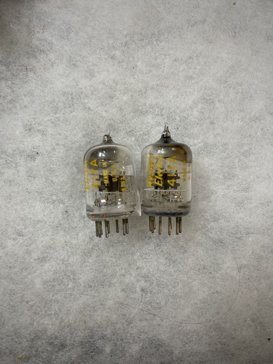 真空管　Western Electric 5842/417A 2本 417A 5842 Western Electric 1960s Square Getter Tested NOS On