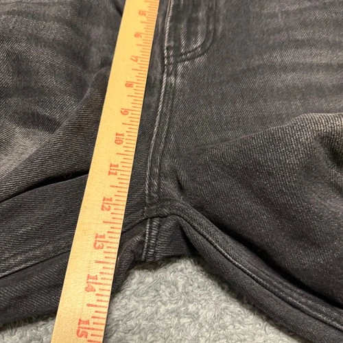 Mutimer Jeans Mens 34 x31.5 Black Dark Wash Baggy Wide-Leg Relaxed Fit image 9