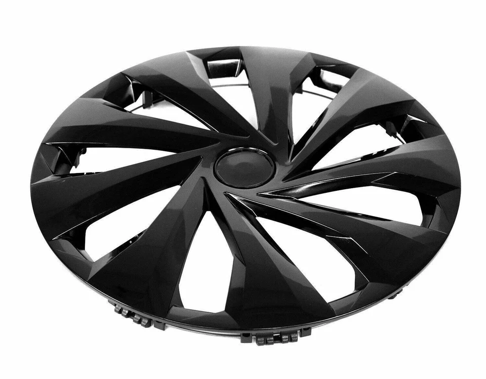 Juego de 4 tapacubos de 16" para protector de cubierta de rueda completa negro se adapta a Saab Foto 4 de 4