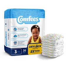 Comfees Baby Baby Diaper Size 3 16 to 28 lbs. CMF-3 144 Ct 0.38 per diaper