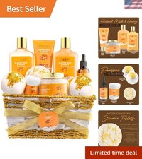 Elegant Almond Milk  Honey Beauty Set - Perfect Holiday Gift Basket for Her
