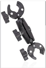 Double Ball Head Camera Clamp Adjustable Mounting Bracket Pliers Style Grip