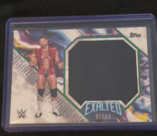 LA Knight MEGA MATERIALS Aqua 2025 Topps Exalted WWE Wrestling event worn  7/50