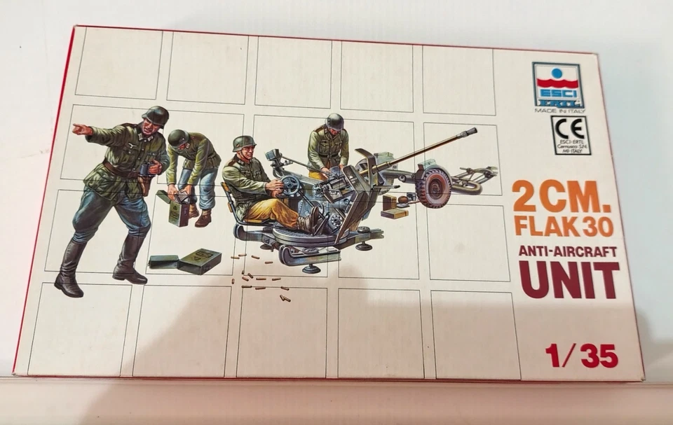 (lotto 2 kit) ESCI GermanFlak 30 + 7,5 cm light gun  scala 1/35 - Immagine 2 di 2