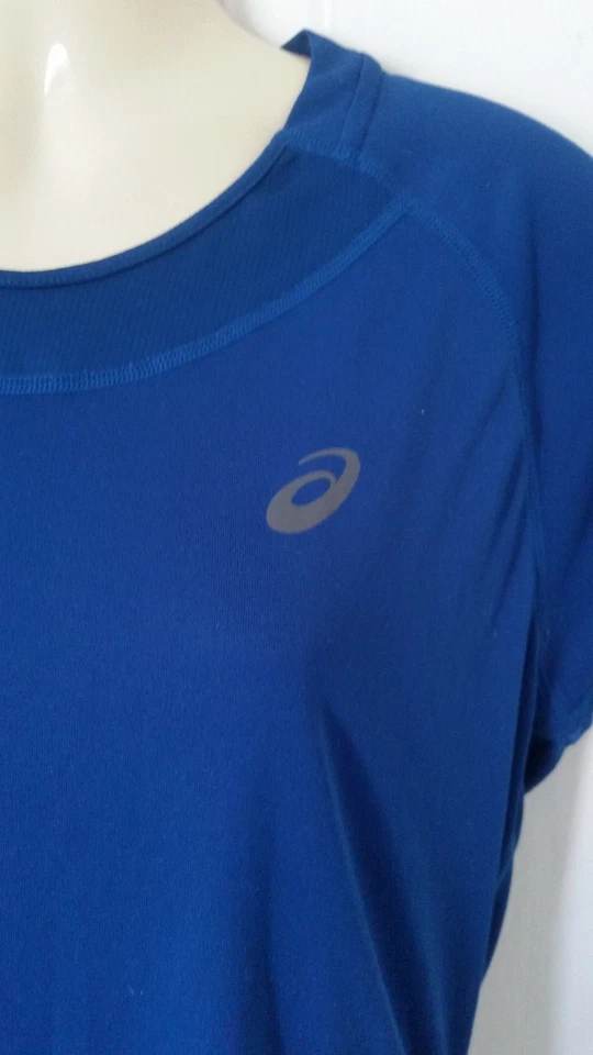 Women's Asics Blue Running Active Wear Motion Dry T-Shirt Medium - Image 4 of 4