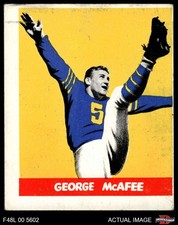 1948 Leaf #19 George McAfee xGOR Bears RC HOF COMMON VARIATION 2 - GOOD