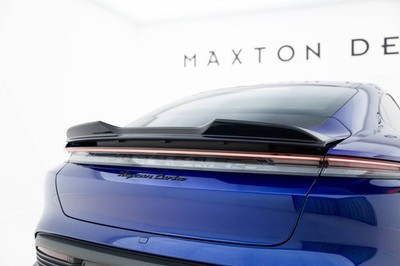 Maxton Design Spoiler CAP 3D passend für Porsche Taycan Turbo S Mk1 schwarz Hoch