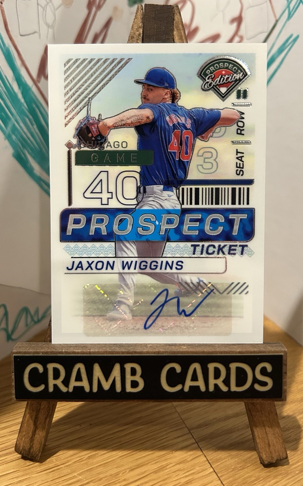 2024 Panini Prospect Edition Jaxon Wiggins #17 Holo Signatures (AU, RC)
