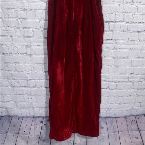 Peter Fashion Vintage Damen Samt Maxi Schlupfkleid rot Größe 6 hergestellt in den USA Whimsigoth - Bild 6 von 8
