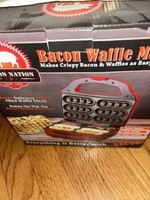 Bacon Nation Waffle Maker for Crispy Bacon & Waffle Sticks