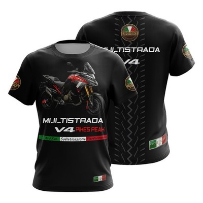 Motorcycle T-Shirt , Gift For Ducati Multistrada V4 Biker, Handmade Graphic 2
