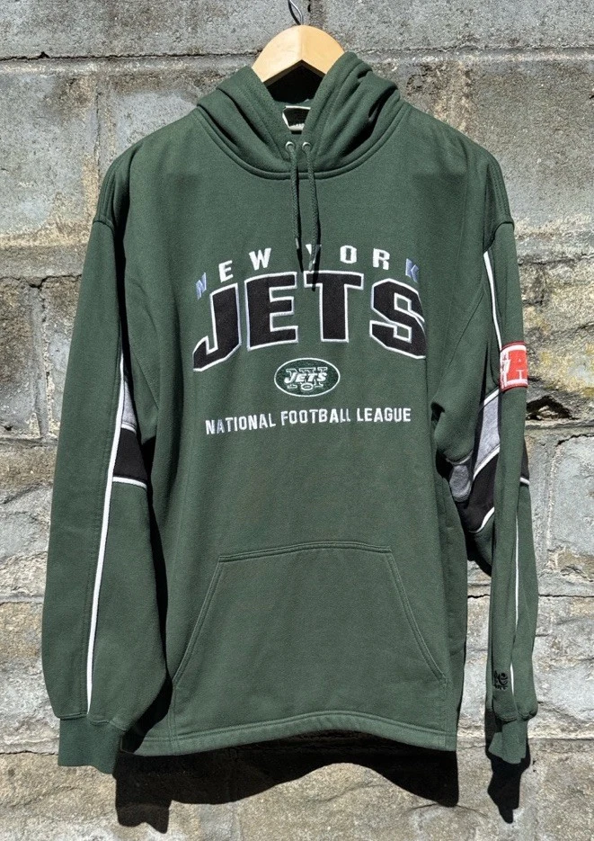 Sudadera con Capucha Deportiva DE COLECCIÓN New York Jets Lee Verde Bordada Grande Años 90 Foto 2 de 4