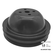 Steel Short Water Pump Pulley 2 Groove Fits 1965-68 Chevy Big Block 396 Black Steel Short Water Pump Pulley 2 Groove Fits 1965-68 Chevy Big Block 396 Black