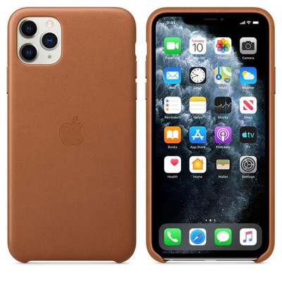 Original / Offizielle Apple iPhone 11 Pro Max Leder Case / Hülle - Sattelbraun