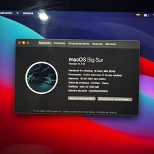 Apple MacBook Pro Retina 13" 2014 Core i7 16GB SSD macOS Big Sur Silver