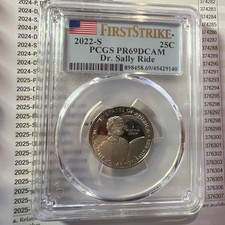 PCGS 2022-S PR69DCAM America the Beautiful Dr. Sally Ride Proof Quarter