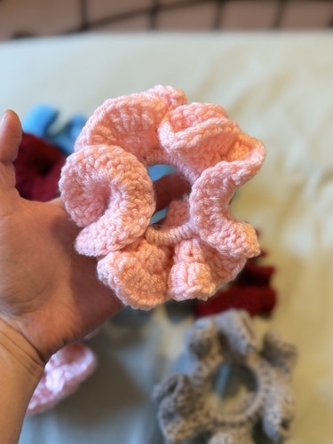 8 Crocheted Scrunchies - Picture 3 of 5