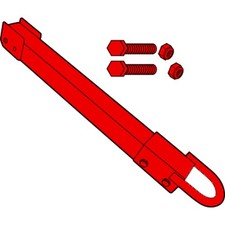 Rubbermaid 1316L4 Tilt Truck Red Hitch