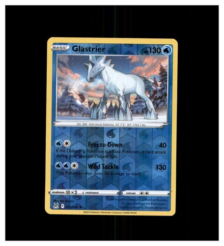 Glastrier 051/196 Rare Lost Origin Pokemon Reverse Holo Lightly Played