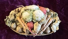 Antique German Rare Fancy Basket Display For Poupee Lady #6072