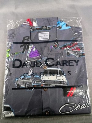 David Carey Original Mopar Dodge Challenger Button Shirt Short Sleeve RT Shaker