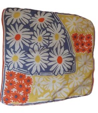 Vintage Silk Handkerchief/ pocket square. Floral. 