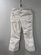 Obermeyer Snow Ski Brooke Pants Teen Girls Sz Small 8 White Extendable Length