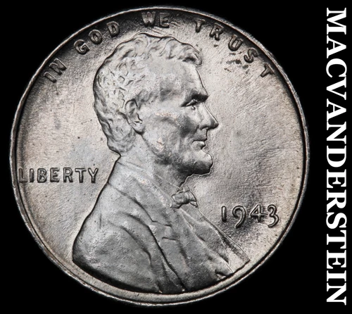 1943 Lincoln Wheat Cent- Choice Gem Brilliant Uncirculated Luster #J1366