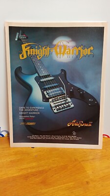 ARIA PRO II KNIGHT WARRIOR 1983 GUITAR VINTAGE PRINT AD 11 X 8.5,..