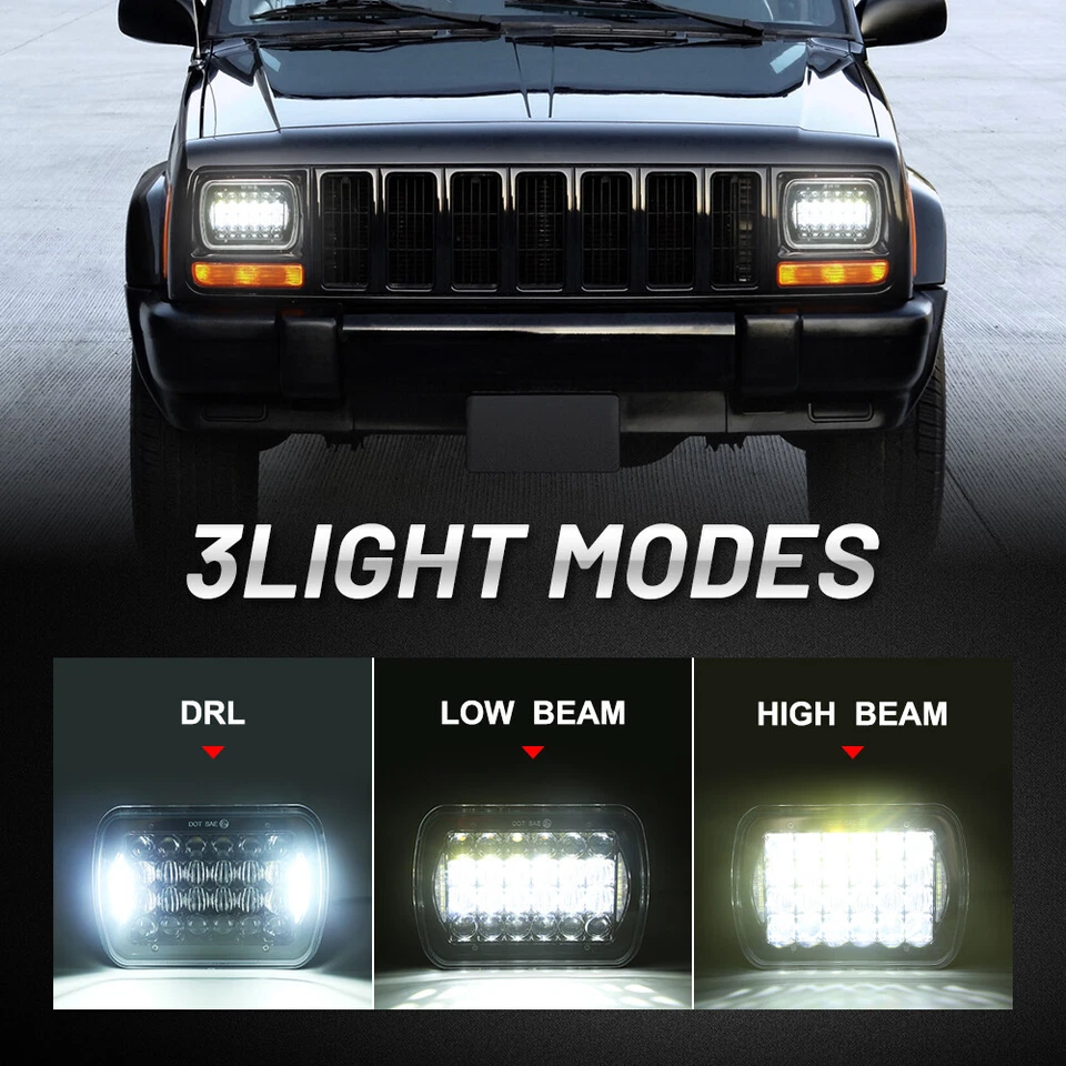 2PC 5x7" LED Headlights H4651 Halo Headlamp For Freightliner MT45 MT55 2001-2016 - Image 2 of 4