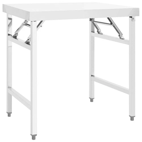 Kitchen Folding Work Table Stainless Steel Commercial Catering Bench 4x2FT - Picture 2 of 10