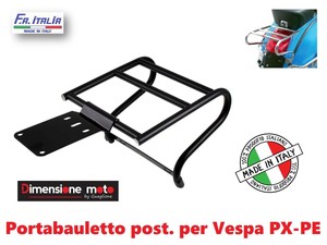 Portabauletto Posteriore Cromato Per Vespa GTS, Super, GTV, GT 125 200 250 300 - Modello A9080 - Foto 7
