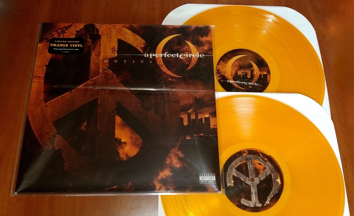 A PERFECT CIRCLE EMOTIVE 2x LP *RARE* ORANGE VINYL LIMITED 2005 US