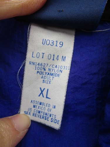 VINTAGE Umbro Jacket Men XL Blue Soccer Windbreaker Hoodie Vented 1/2 Zip 90s - Picture 11 of 12