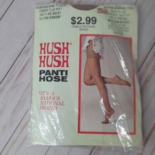 Vintage Hush Hush Woolworth's Medium Beige Panti Pantyhose Size C-D