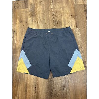 Fair Harbor Lined Swim Trunks Bayberry Mens L Hybrid Boardshort Retro Design