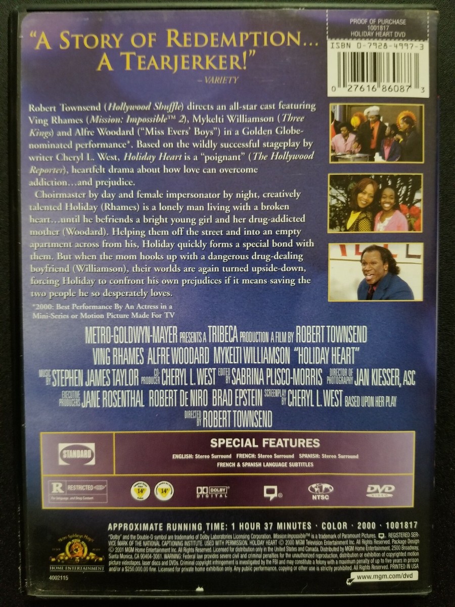 Holiday Heart DVD w/ Insert Robert Townsend Ving Rhames Alfre