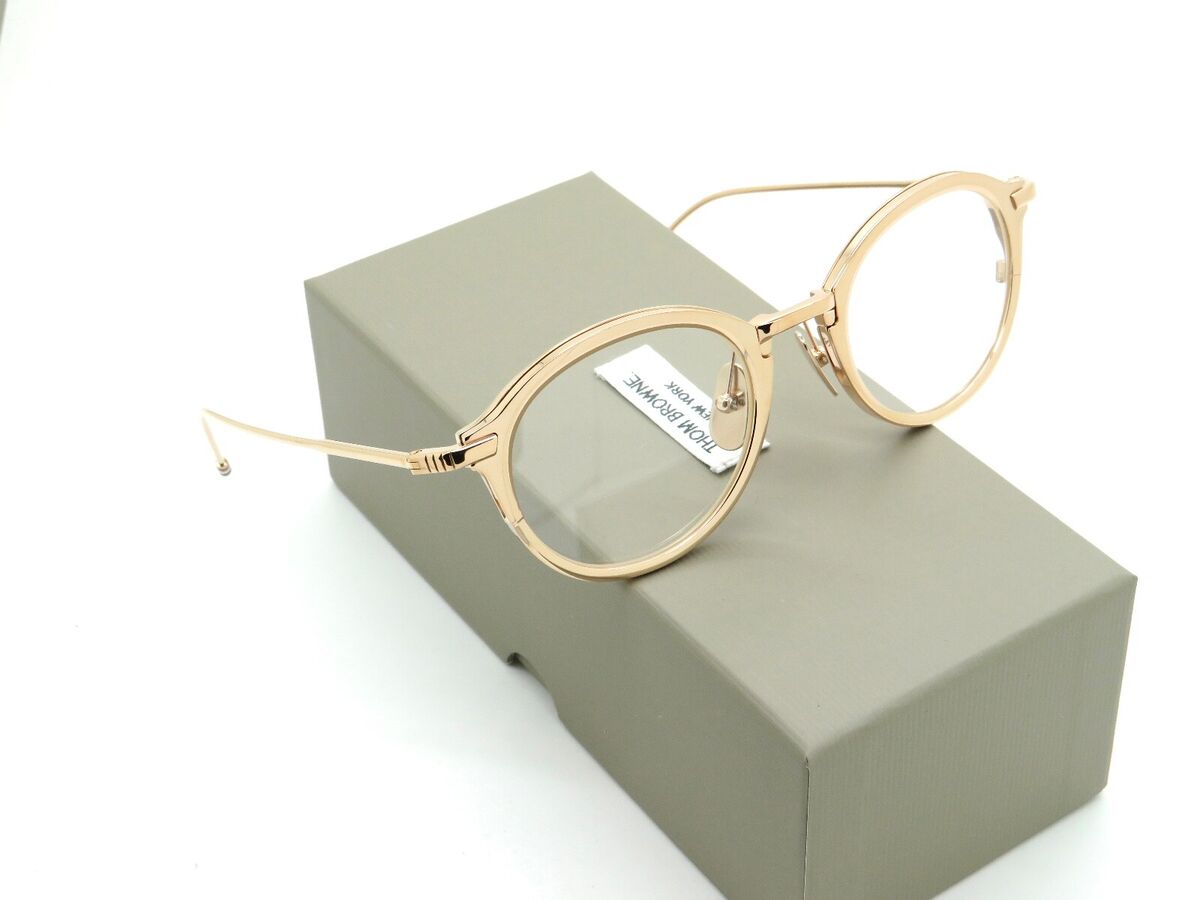 THOM BROWNE TB-110-C-GLD Gold Authentic 48mm round THOM BROWNE TB-110-C-GLD Gold Authentic 48mm round