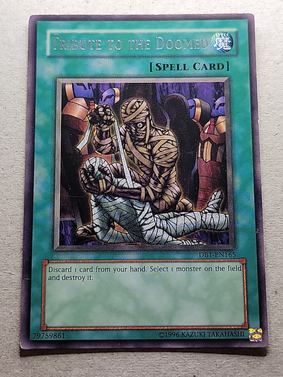 yugioh cards that count as 2 tributes Tribute to the Doomed - DB1-EN165 - Rare - Unlimited - Yu-Gi-Oh-LP Tribute Burial | How to
